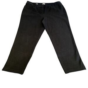 Liz Claiborne Black Straight Leg Emma Stretch Pant Size 14
